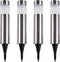 LED Lovers - Solar LED tuinverlichting met grondspiezen - Set van 4 - Padverlichting met lichtsensor - RVS - 8-10 branduren - 27cm