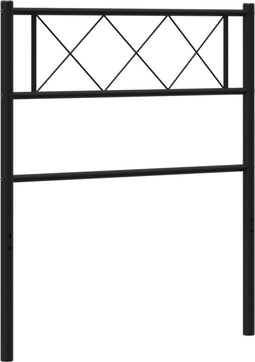 vidaXL - Hoofdbord - 90 - cm - metaal - zwart