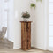 vidaXL - Plantenstandaard - 33x33x100 - cm - bewerkt - hout - oud - houtkleurig