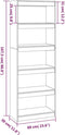 vidaXL - Boekenkast/kamerscherm - 60x30x167,5 - cm - massief - grenenhout