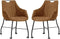 MX Sofa Eetkamerstoel Metric - Cognac (set van 2 stoelen)