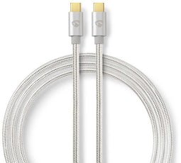 Nedis CCTB64700AL10 - USB-C Kabel - 100 cm - Aluminium