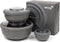 Amuse Lunchbox - Set van 3 - Tritan Deksel - Stapelbaar - Vaatwasser- en Magnetronbestendig - Grijs - 200 + 1000 + 2000 ml