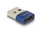 Delock 60051 - USB-C naar USB A Kabel - Blauw