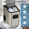 Coast Nugget Ijsblokjesmachine - Crushed Ice Maker - 24 kg/dag - 2,5L Watertank - Zilver - 38,5 x 24 cm