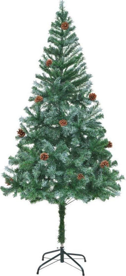 vidaXL - Kunstkerstboom - met - dennenappels - 180 - cm
