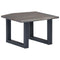 vidaXL - Salontafel - met - natuurlijke - randen - 60x60x40 - cm - acaciahout - grijs