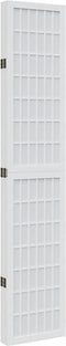 vidaXL - Kamerscherm - met - 5 - panelen - massief - paulowniahout - wit