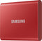 Samsung Portable T7 - Externe SSD 2 TB - USB C 3.2 - Inclusief USB C en USB A kabel - Rood