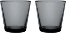 Iittala Kartio Tumbler Glazen Set - Waterglas - Vaatwasbestendig - Donkergrijs - 21 cl - 2 Stuks