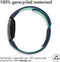 iMoshion Bandje Geschikt voor Fitbit Inspire / Mintgroen - iMoshion Siliconen sport band ronde drukknoop zonder pinnetje - Donkerblauw