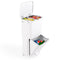 Coast 2-Laagse Prullenbak - 3 Compartimenten - 4 Wielen - 42,5 x 28 x 72,5 cm - Wit