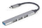 Gembird UHB-CM-U3P1U2P3-03 - USB Hub - 4-poorts met 1x USB 3.1 en 3x USB 2.0 - Zilver