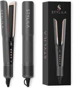 Stylila AirStraight - Stijltang Wet-to-Dry - 2-in-1 Droger & Stijler - 90℃ t/m 160℃ - Kleur: Zwart
