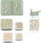 Sticky lemon rugzak small + A little lovely company back to school set Bloesem groen