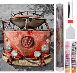 MTM Diamond Painting - Volkswagen bus - 30 x 40 cm - Volledig pakket
