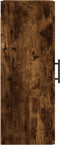 vidaXL - Wandkast - 34,5x34x90 - cm - bewerkt - hout - gerookt - eikenkleurig