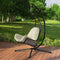 SoBuy Hangstoel - Hangstoel met standaard - Max. 150 kg - 103 x 125 x 190 cm - Crème