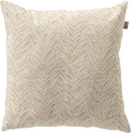 Dutch Decor AUGUSTA - Outdoor Kussenhoes 45x45 cm - waterafstotend en uv-bestendig - gestreept - Marshmallow - wit en beige