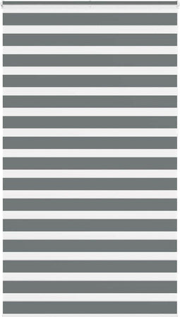 vidaXL - Zebra - rolgordijn - 135x230 - cm - stofbreedte - 130,9 - cm - donkergrijs