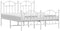 vidaXL - Bedframe - met - hoofd- - en - voeteneinde - metaal - wit - 150x200 - cm