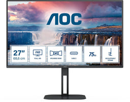 AOC 27V5C - Full HD Monitor - 27 inch - USB-C - Zwart