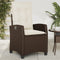 vidaXL - Tuinstoelen - 2 - st - verstelbaar - met - kussens - poly - rattan - bruin