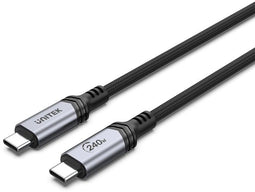 Unitek C14110GY-2M - USB-C Oplaadkabel 3.1 PD 240W - 2 m - Zwart