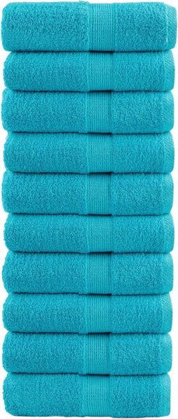 vidaXL - Gastendoekjes - SOLUND - 10 - st - 600 - g/m² - 30x30 - cm - turquoise