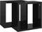 vidaXL - Wandschappen - kubus - 2 - st - 26x15x26 - cm - hoogglans - zwart