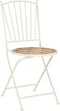 Mica Decorations Odile Bistrostoel - L40 x B52 x H89 cm - Metaal - Bruin, Wit