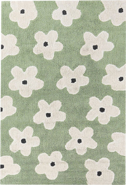 MOKHVA - Laagpolig vloerkleed - Groen - Katoen