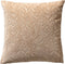 Dutch Decor KIRA - Sierkussen 45x45 cm - met 3D bladprint - velvet - Irish Cream - beige - Inclusief binnenkussen