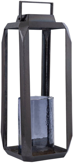 PTMD Lantaarn Hythm - 30x30x77 cm - Glas - Zwart