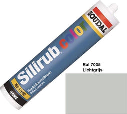 Soudal Silirub Color kit – siliconekit – montagekit - RAL 7035 - Lichtgrijs – 118489