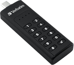 Verbatim Keypad Secure - USB 3.2 Drive 128GB - Cijfercode Full Disk Encryption - Zwart