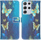 iMoshion Hoesje Geschikt voor Samsung Galaxy S21 Ultra Hoesje Met Pasjeshouder - iMoshion Design Softcase Bookcase - Meerkleurig / Blue Butterfly