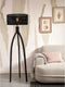 GOOD&MOJO Vloerlamp Java - Bamboe Zwart - 50x50x145cm - Driepoot - - Staande lampen voor Woonkamer - Slaapkamer