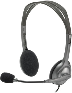 Logitech H111 - Headset - Draad - Roterende microfoon - Grijs