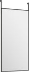 vidaXL - Deurspiegel - 30x60 - cm - glas - en - aluminium - zwart