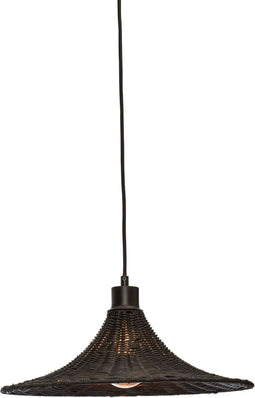 GOOD&MOJO Hanglamp Borabora - Rotan Zwart - Ø40cm - - Hanglampen Eetkamer, Slaapkamer, Woonkamer