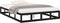vidaXL - Bedframe - massief - hout - zwart - 150x200 - cm