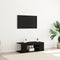 vidaXL - TV-meubel - met - LED-verlichting - - - Zwart - Eiken - - - 90x39x30 - cm - - - Geengineerd - Hout