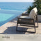 tectake® Captive - Loungeset - 2 Fauteuils - Rope-design - Aluminium Frame - Waterafstotende Kussens