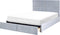 VERNOYES - Bed met opbergruimte - Lichtgrijs - 180 x 200 cm - Fluweel