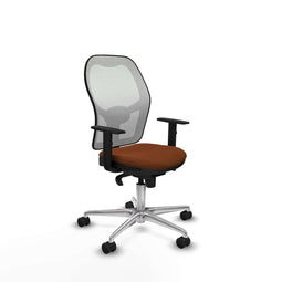 Piqueras y Crespo 1D086N0 - Bureaustoel - Hoogteverstelbaar met armleuning - Wit Bruin