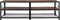 tectake® Indianapolis - TV-meubel - 3 open planken - Donkerbruin