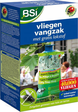 BSI - Vliegenvangzak Extra Large met ecologische lokstof FLY ATTRACT - Vangt en verteert tot wel 40 000 vliegen