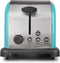 BT-318 toaster broodrooster 2-sneden rvs 1000W retro turquoise