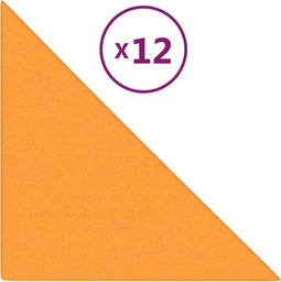 vidaXL - Wandpanelen - 12 - st - 0,54 - m² - 30x30 - cm - stof - lichtgeel